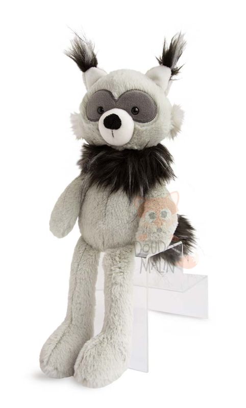  girls & glitter soft toy grey black raccoon 