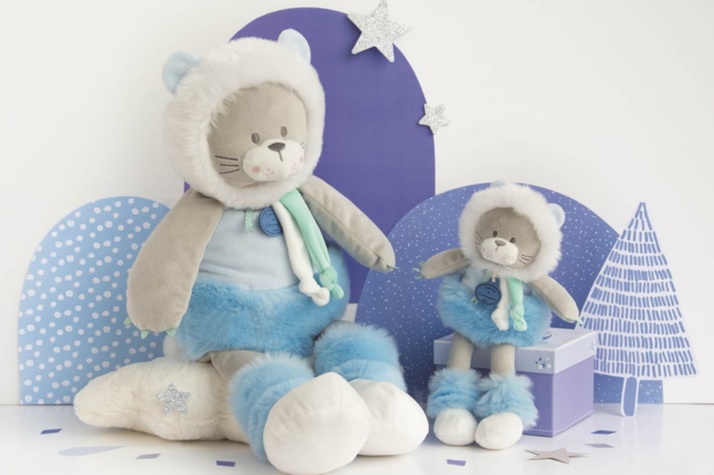 Doudou et compagnie lion bleu 